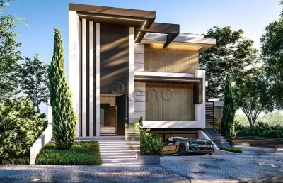 Sobrado à venda em paulínia, parque brasil 500, com 3 suítes, com 326 m², santorini residencial club
