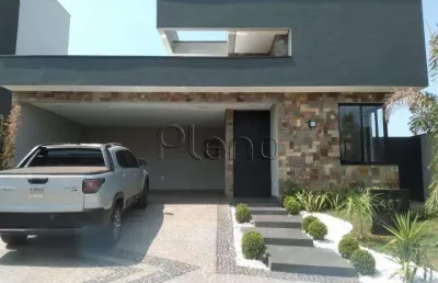 Casa à venda em paulínia, parque brasil 500, com 3 suítes, com 195 m², santorini residencial club