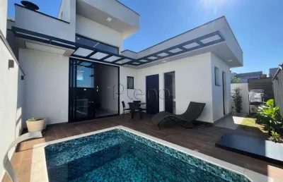 Casa à venda em paulínia, parque brasil 500, com 3 suítes, com 193 m², santorini residencial club