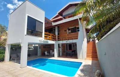 Sobrado à venda em valinhos, santa cruz, com 3 quartos, com 321 m², condomínio terras do oriente