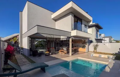 Sobrado à venda em campinas, loteamento residencial arborais, com 3 suítes, com 269 m²