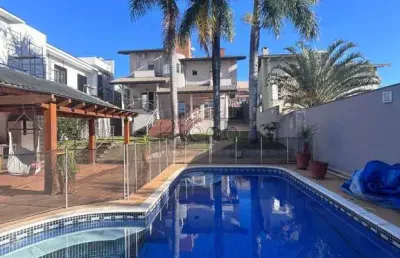 Sobrado à venda em valinhos, santa cruz, com 3 suítes, com 386 m², residencial terras do caribe