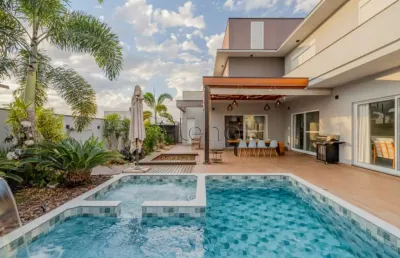 Sobrado à venda em jaguariúna, residencial campo camanducaia, com 3 suítes, com 400 m²