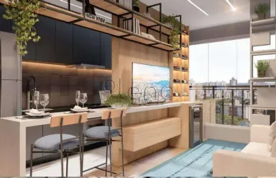 Flat à venda em campinas, parque rural fazenda santa cândida, com 1 suíte, com 35 m²