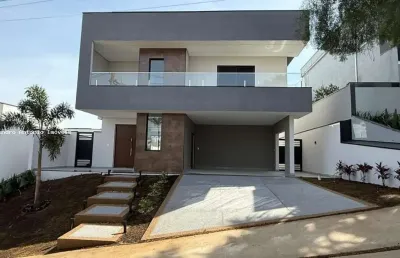 Residência de alto padrão com design moderno e área de lazer completa localizado no condomínio helvetia park em indaiatuba/sp