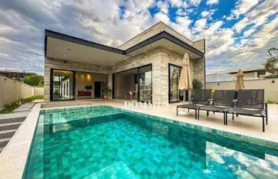Casa com 4 dormitórios à venda, 392 m² por r$ 3.400.000,00 - condomínio jardim dos lagos - indaiatuba/sp