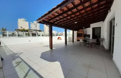 Cobertura penthouse para locação em guarujá, praia da enseada, 3 dormitórios, 1 suíte, 2 banheiros, 1 vaga
