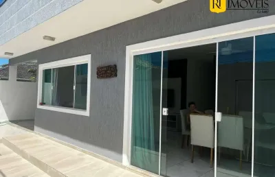 Casa linear com 4 quartos à venda no condomínio dos pássaros, cabo frio/rj