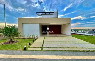 Casa térrea 4 suítes plenas no condomínio jardins barcelona