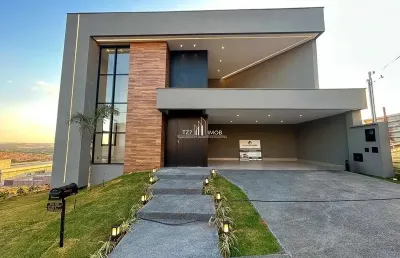 Casa em condomínio fechado com 4 quartos à venda no Jardins Bolonha, Senador Canedo 