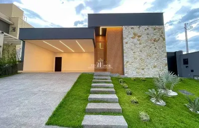 Casa em condomínio fechado com 3 quartos à venda no Jardins Bolonha, Senador Canedo 