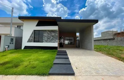 Casa térrea com 3 suites plenas no condomínio jardins bolonha