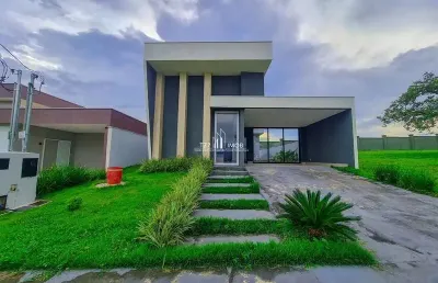 Casa térrea com 3 suítes plenas, localizada no condomínio terras alpha