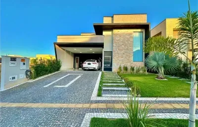 Casa térrea mobiliada, 3 suítes plenas,  no condomínio jardim veneza