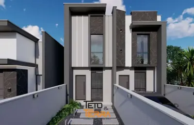 Sobrado á venda no joáia em tijucas com 72m², 2 dormitórios com passagem lateral
