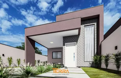 Casa á venda no bosque da mata com 80m², 2 dormitórios, 1 suíte, c/ passagem