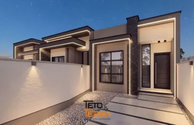 Casa no bairro joáia com 62m² em tijucas, 2 dormitórios, 1suíte, infra para ar