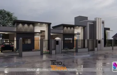 Casas com 68m² a 100m² á venda no bairro areião e canelinha, 2 ou 3 dormitórios