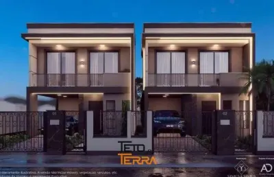 Sobrado no areias com 135m² em tijucas, 3 dormitórios, 2 suítes e área gourmet