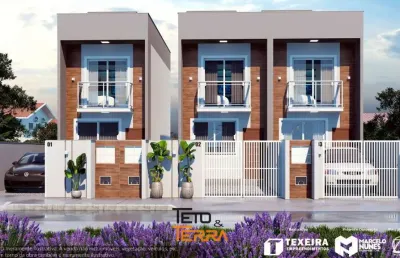 Sobrado á venda com 69m² no bairro areias em tijucas, 2 dormitórios, sacada