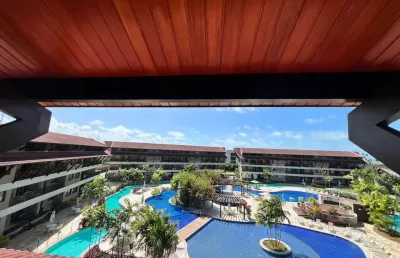 Excelente flat à venda no oka beach residence, à beira-mar; 59,82m;  2 quartos, 1 suíte; 1 vaga. mu