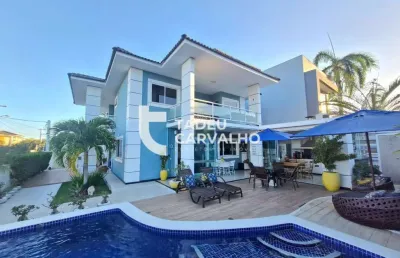 Condomínio reserva ecoville - casa com 5 suítes, em condomínio fechado , lauro de freitas/ba