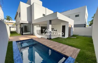 Residencial porto real - casa nova com 4 suítes na av. prsicila dutra, em buraquinho, lauro de freitas/ba