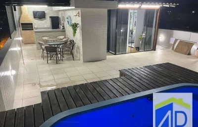 Cobertura com 4 dormitórios , 3 suítes , à venda, 259 m² por r$ 1.600.000 - recreio dos bandeirantes - rio de janeiro/rj