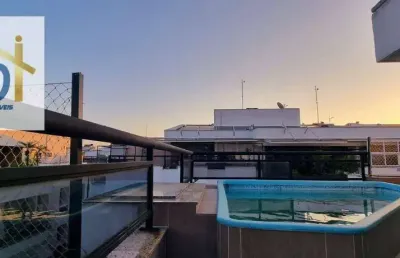 Cobertura, linear 215 m, venda, recreio,3 qtos , por r$ 965.000 - recreio dos bandeirantes - rio de janeiro/rj