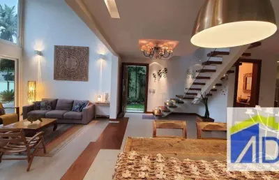 Casa mobiliada, porto bracui, 5 quartos, alugar, 380 m² por r$ 16.000 - condomínio porto bracuhy - angra dos reis/rj