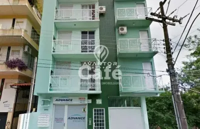 Apartamento de 1 dormitório, sala, cozinha, banheiro e sacada.