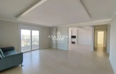 Cobertura, 3 dormitórios, 3 suítes, 4 banheiros, 2 vagas, living, sacada, churra