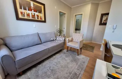 Apartamento mobiliado, 1 dormitório, 1 banheiro, 1 vaga garagem, elevador