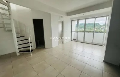 Cobertura, 2 dormitórios, 2 banheiro, 1 vaga, terraço, centro