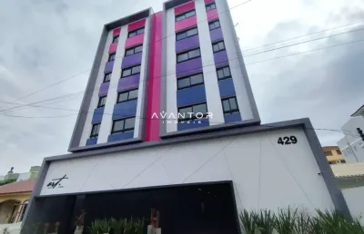 Apartamento de 36,6 m², 2 dormitórios e 1 vaga de garagem.