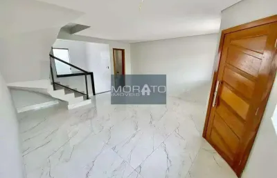 Casa geminada 3 quartos, 1 suíte, 2 vagas de garagem, bairro santa amélia