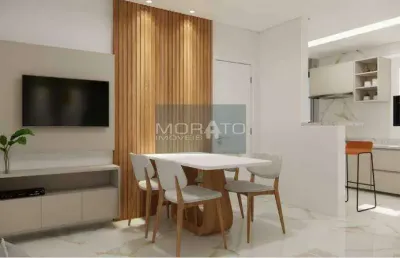 Área privativa 02 quartos, suíte, 1 vaga de garagem, bairro santa mônica