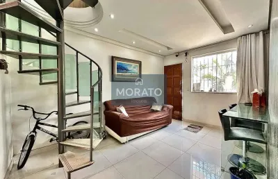 Cobertura 4 quartos, 1 suíte e 1 vaga de garagem,no bairro santa amélia.