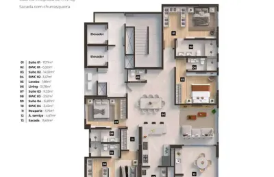 Apartamento com 4 quartos à venda na rua 2450, 60, centro, balneário camboriú por r$ 3.805.000