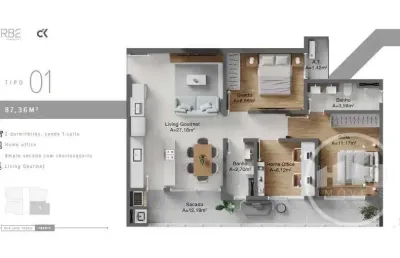 Apartamento com 2 quartos à venda na rua josé tedeo, 97, são judas, itajaí por r$ 863.589