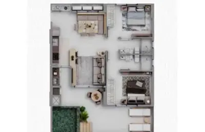 Apartamento com 2 quartos à venda na avenida santa catarina, 1194, tabuleiro (monte alegre), camboriú por r$ 860.000