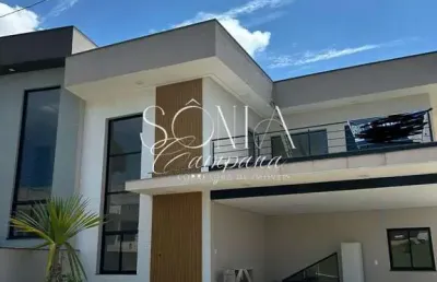 Excelente sobrado novo à  venda em condomínio de valinhos sp.