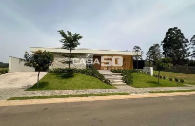 Casa em condomínio fechado com 5 quartos à venda na avenida isaura roque quércia, 6662, loteamento residencial pedra alta (sousas), campinas, 500 m2 por r$ 6.400.000