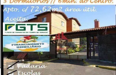 Apartamento com 3 dormitórios à venda, 72 m² por r$ 185.000,00 - jardim são domingos - americana/sp