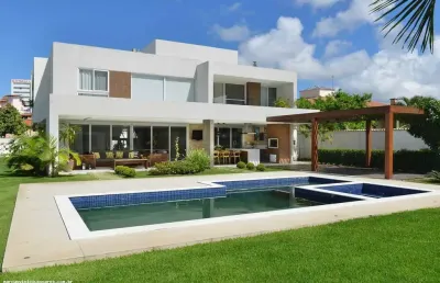 Casa em condomínio para locação em lauro de freitas, estrada do côco, 4 dormitórios, 4 suítes, 5 banheiros, 4 vagas