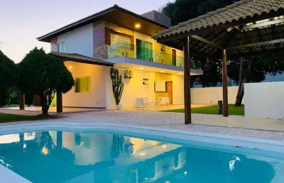 Casa em condomínio para locação em camaçari, busca vida, 4 dormitórios, 4 suítes, 5 banheiros, 4 vagas