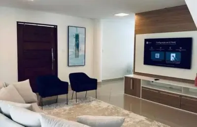 Casa em condomínio para locação em camaçari, busca vida, 4 dormitórios, 4 suítes, 5 banheiros, 4 vagas