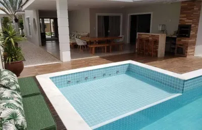 Casa em condomínio para locação em camaçari, alphaville litoral norte 1, 4 dormitórios, 4 suítes, 7 banheiros, 2 vagas