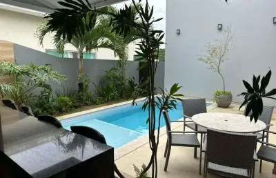 Casa em condomínio para locação, alphaville litoral norte 2, 5 dormitórios, 5 suítes, 3 banheiros, 2 vagas