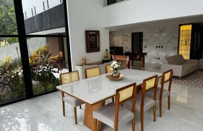Casa em condomínio para locação em camaçari, alphaville litoral norte 2, 4 dormitórios, 4 suítes, 6 banheiros, 4 vagas